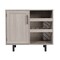 Merrick Lane Aloise Bar and Sideboard with Storage Cabinet, Hanging Stemware Holders and Bottle Storage